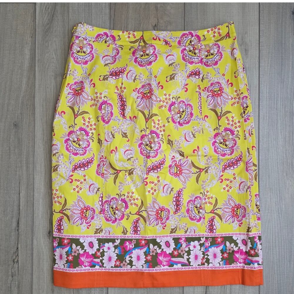 Anthropologie Maeve Paisley Yellow High Waist Slit Skirt Only Women Sz 10 NWT - Picture 4 of 13
